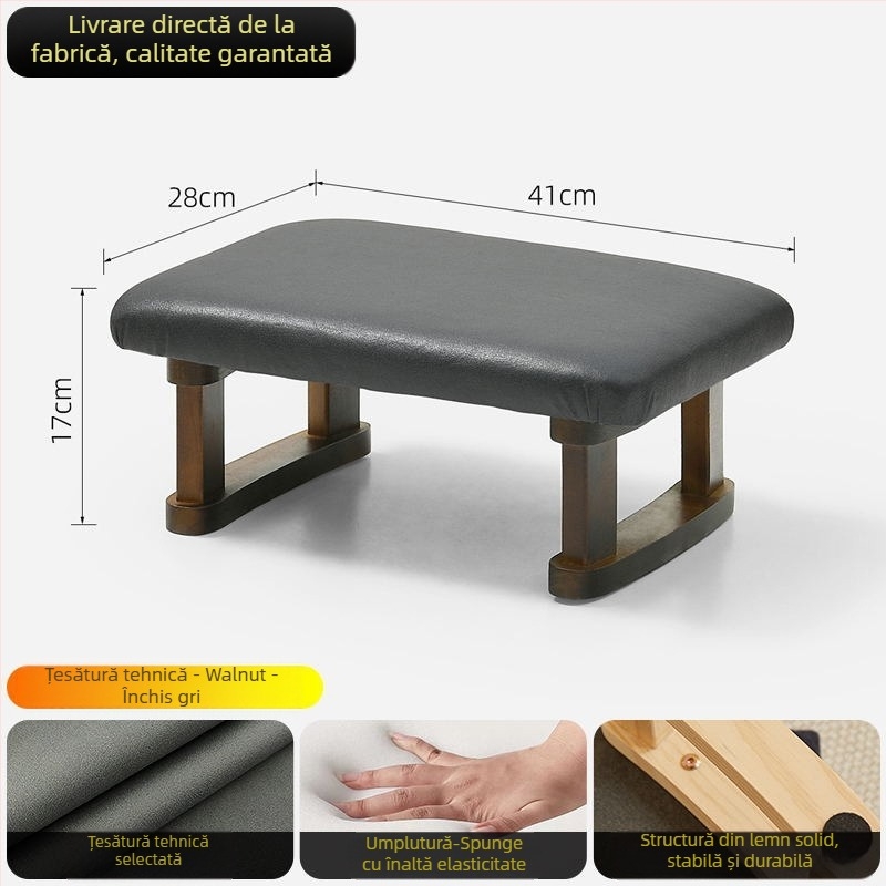 Taburet pentru picioare din lemn, stil japonez, multifuncțional, pentru copii, adulți și persoane în vârstă