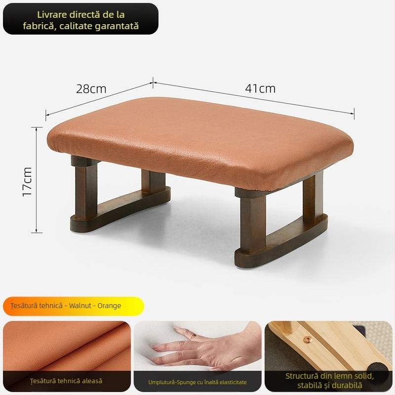 Taburet pentru picioare din lemn, stil japonez, multifuncțional, pentru copii, adulți și persoane în vârstă