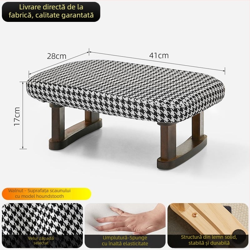 Taburet pentru picioare din lemn, stil japonez, multifuncțional, pentru copii, adulți și persoane în vârstă