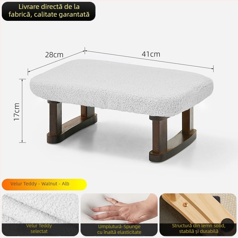 Taburet pentru picioare din lemn, stil japonez, multifuncțional, pentru copii, adulți și persoane în vârstă