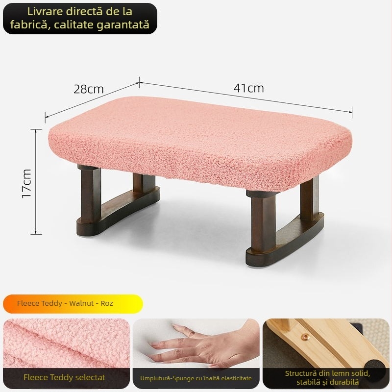 Taburet pentru picioare din lemn, stil japonez, multifuncțional, pentru copii, adulți și persoane în vârstă