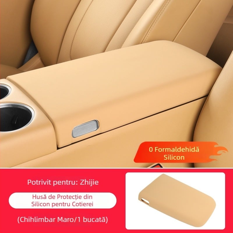 Capac protector pentru cotieră Zhijie R7 cu pernă din silicon — accesoriu interior, protecție împotriva murdăriei