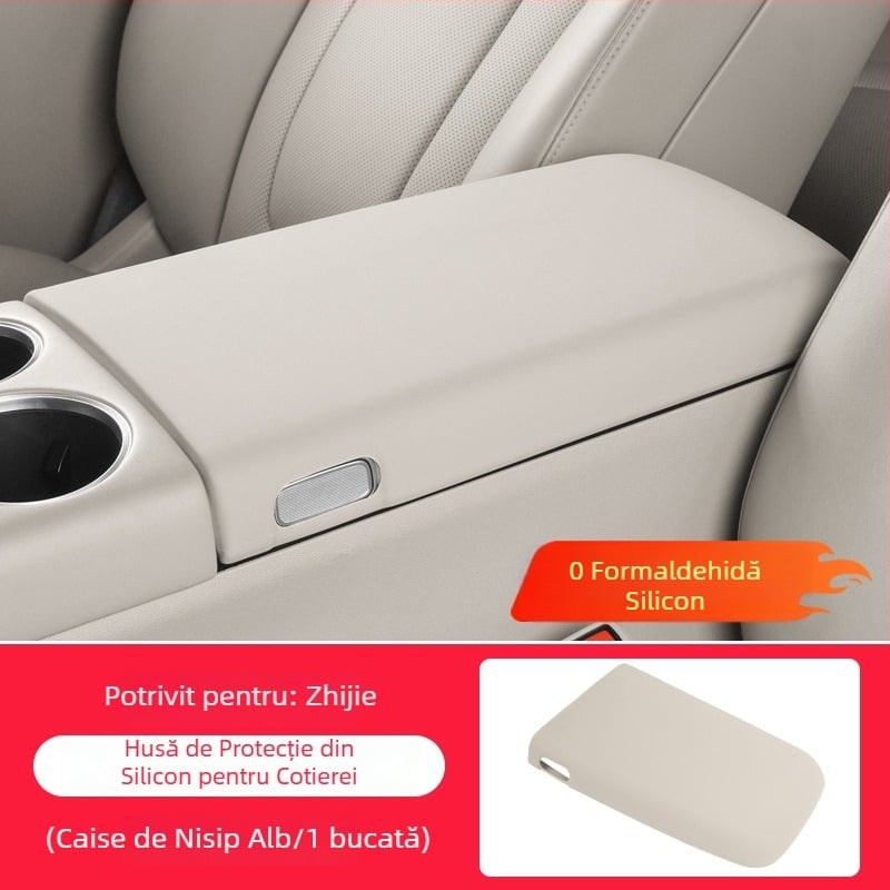 Capac protector pentru cotieră Zhijie R7 cu pernă din silicon — accesoriu interior, protecție împotriva murdăriei