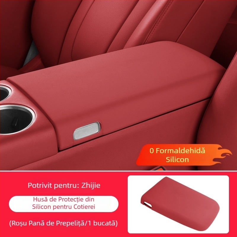 Capac protector pentru cotieră Zhijie R7 cu pernă din silicon — accesoriu interior, protecție împotriva murdăriei