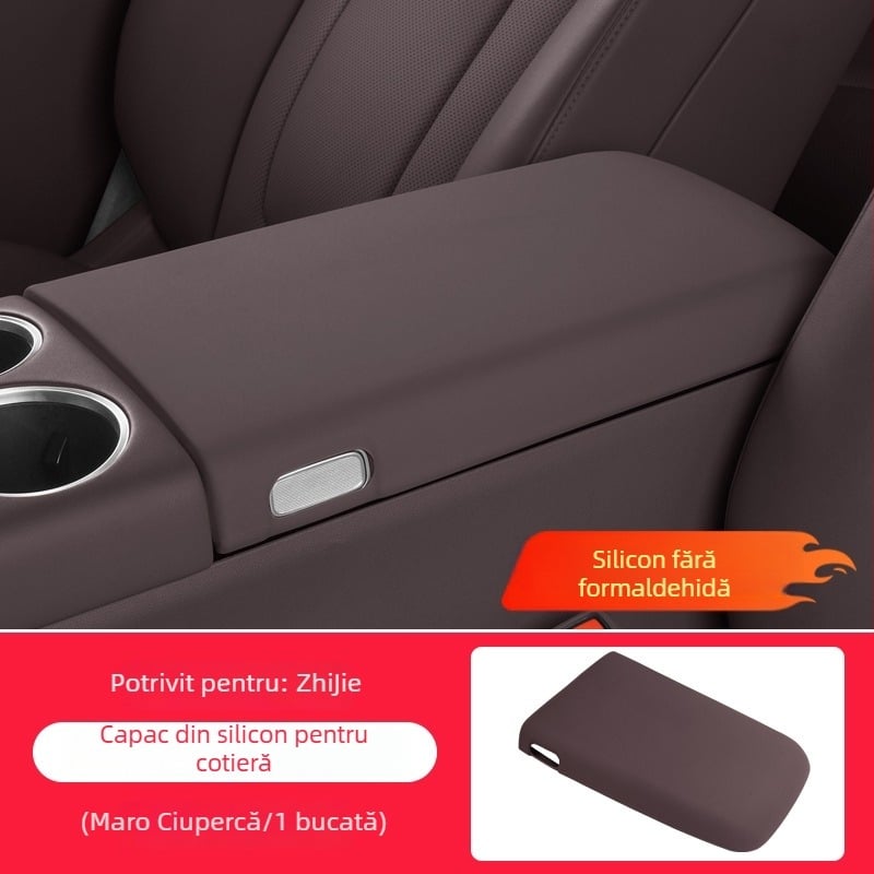 Capac protector pentru cotieră Zhijie R7 cu pernă din silicon — accesoriu interior, protecție împotriva murdăriei