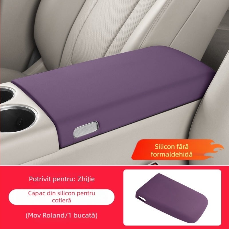 Capac protector pentru cotieră Zhijie R7 cu pernă din silicon — accesoriu interior, protecție împotriva murdăriei