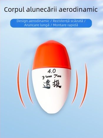 Plutitor de pescuit din plastic pentru aruncări lungi în pescuitul maritim, luminescent