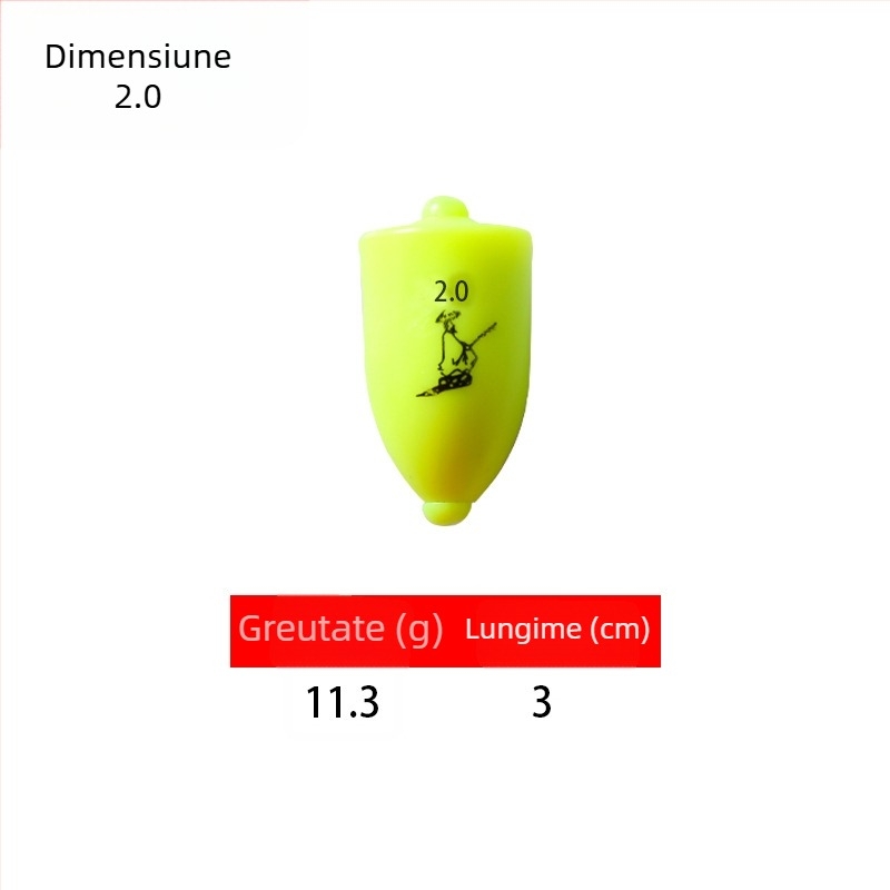 Plutitor de pescuit din plastic pentru aruncări lungi în pescuitul maritim, luminescent