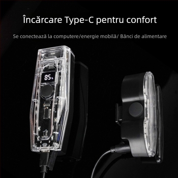 BL Lumină frontală cu afișaj LCD pentru biciclete MTB și de drum – Anti-reflexie, LED cu luminozitate mare, Set LED personalizabil pentru ciclism