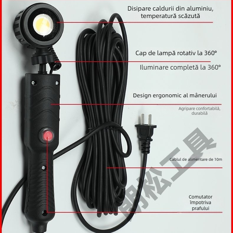 Unique spotlight cu unghi larg și luminozitate ridicată pentru iluminarea colțului interior