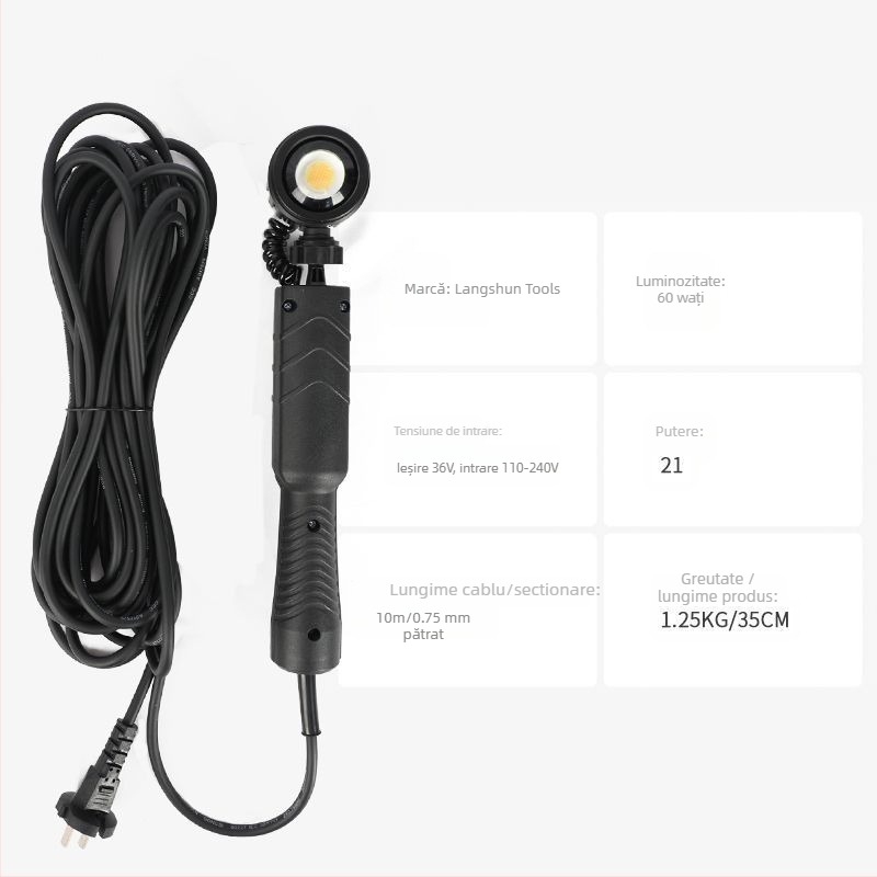 Unique spotlight cu unghi larg și luminozitate ridicată pentru iluminarea colțului interior