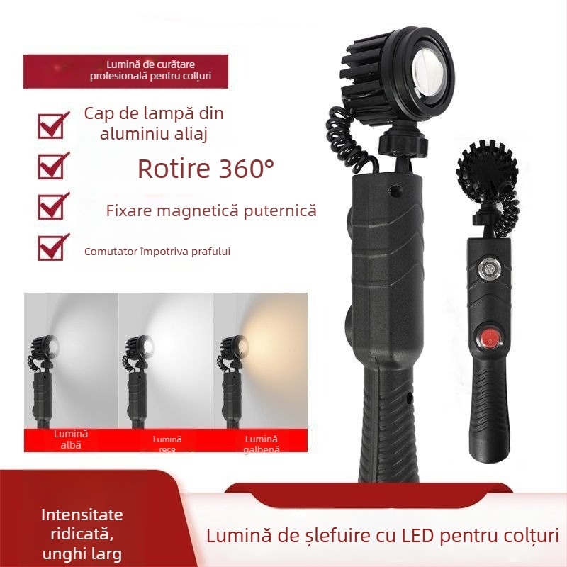 Unique spotlight cu unghi larg și luminozitate ridicată pentru iluminarea colțului interior