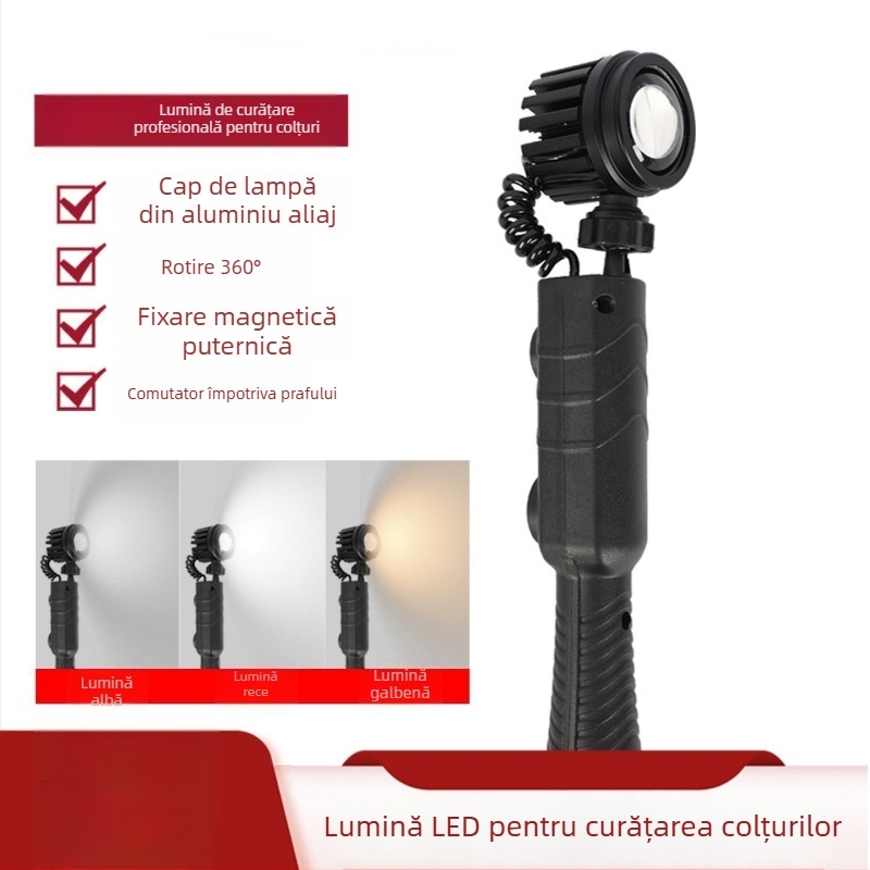 Unique spotlight cu unghi larg și luminozitate ridicată pentru iluminarea colțului interior