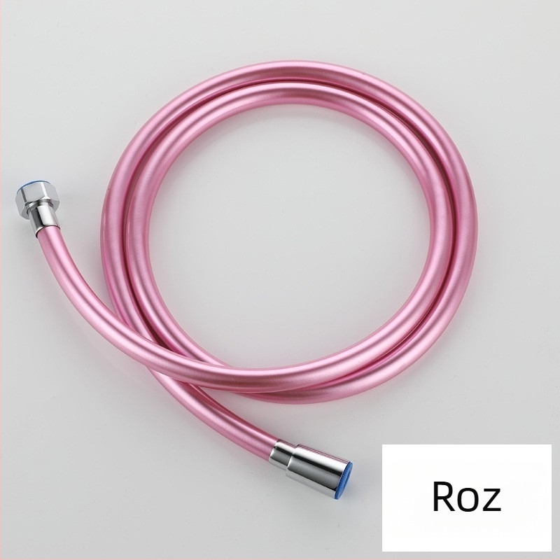 Furtun de duș PVC, 2.5 MPa, 80°C, Conector din oțel inoxidabil, Model BANNR013, Montaj expus