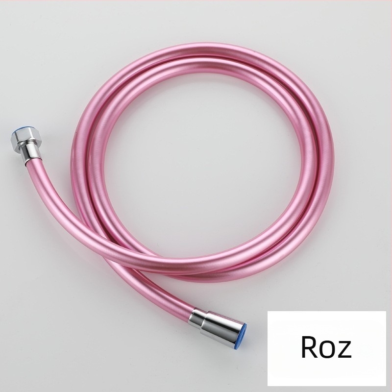 Furtun de duș PVC, 2.5 MPa, 80°C, Conector din oțel inoxidabil, Model BANNR013, Montaj expus