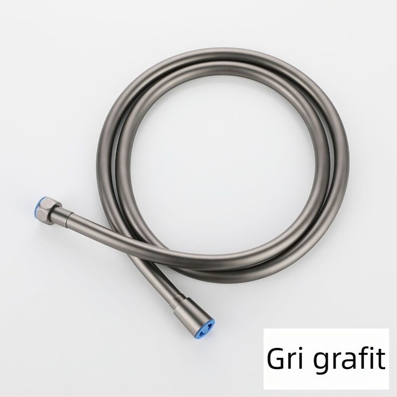 Furtun de duș PVC, 2.5 MPa, 80°C, Conector din oțel inoxidabil, Model BANNR013, Montaj expus