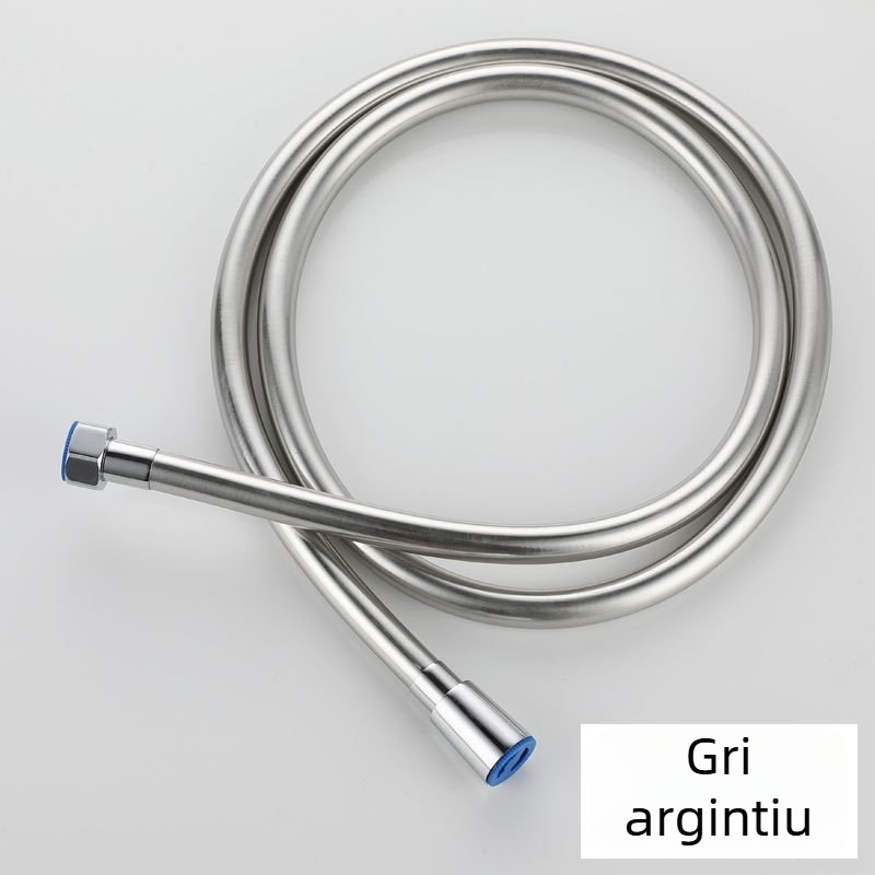 Furtun de duș PVC, 2.5 MPa, 80°C, Conector din oțel inoxidabil, Model BANNR013, Montaj expus