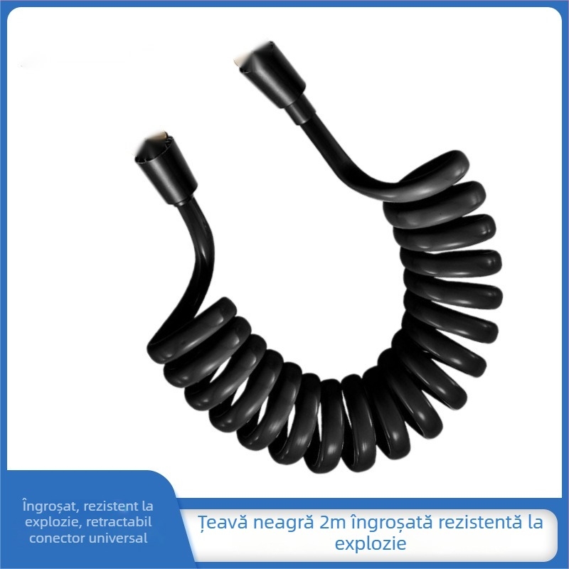Spray de toaletă cu furtun telescopic și țeavă cu arc — model: Spring tube; material: materiale compozite; montaj: filetare; presiune nominală: normală; stil: simplitate modernă