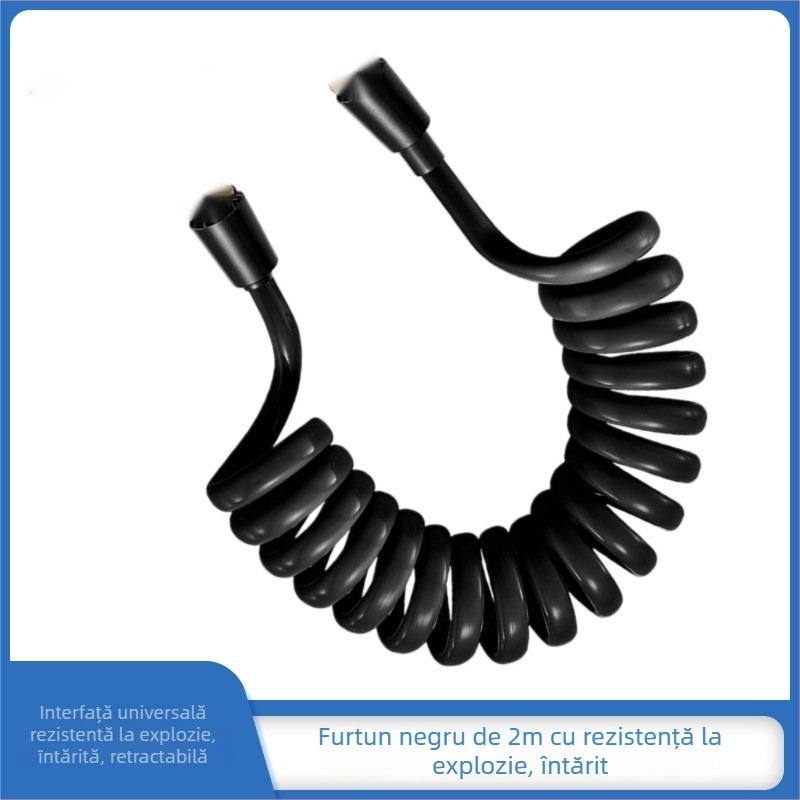Spray de toaletă cu furtun telescopic și țeavă cu arc — model: Spring tube; material: materiale compozite; montaj: filetare; presiune nominală: normală; stil: simplitate modernă