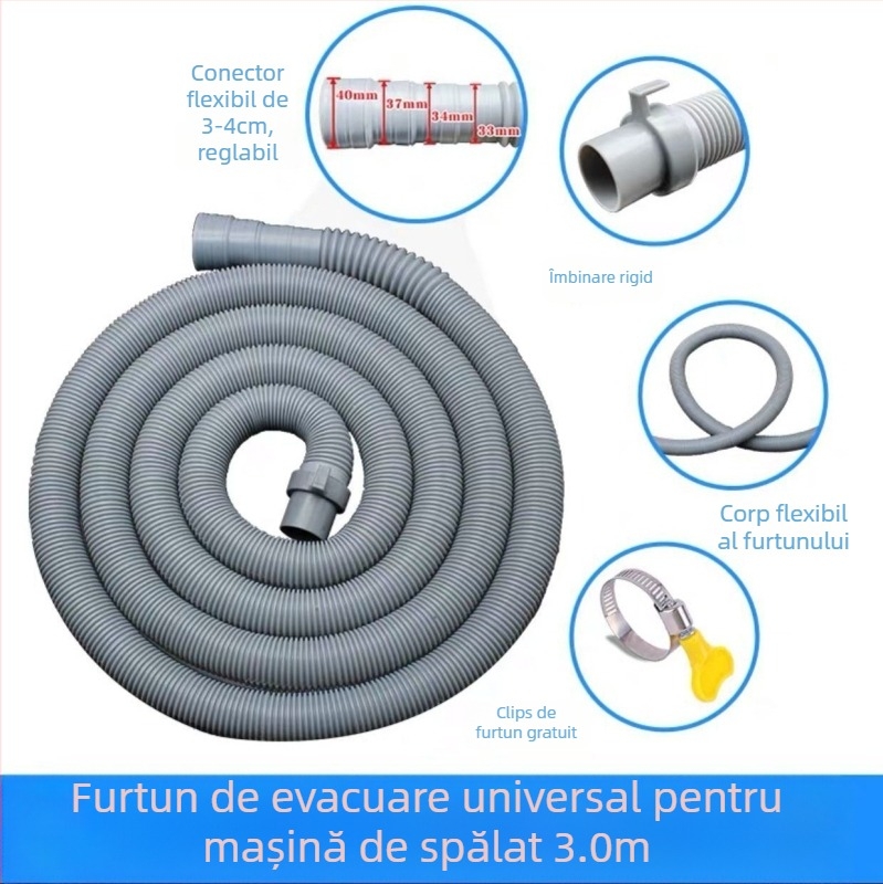 Extensie universală a furtunului de alimentare cu apă pentru mașina de spălat și pentru mașina de gheață, material PU, modelul 056, brand Water refreshing heart, stil Modern simplicity
