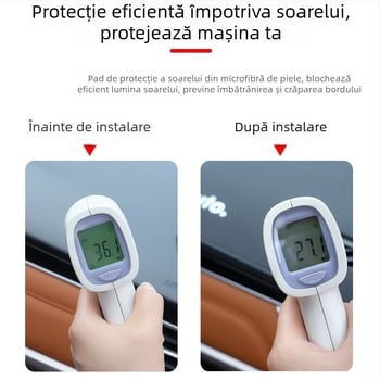 Pad decor interior din piele pentru consola centrală și bord, protecție solară • Material: Piele • Personalizare: Nu • Brand: Altul