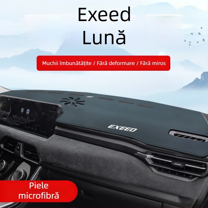 Pad decor interior din piele pentru consola centrală și bord, protecție solară • Material: Piele • Personalizare: Nu • Brand: Altul