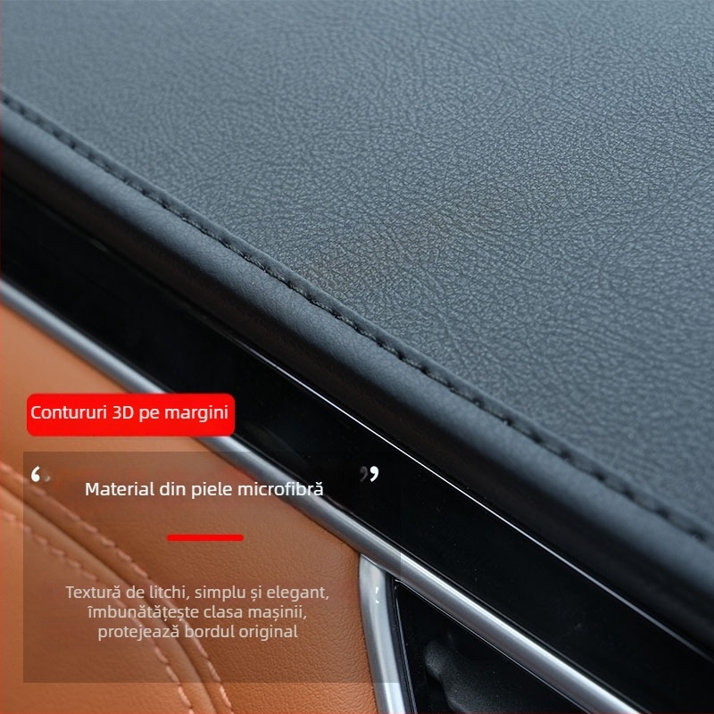 Pad decor interior din piele pentru consola centrală și bord, protecție solară • Material: Piele • Personalizare: Nu • Brand: Altul