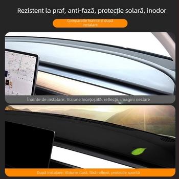 Covor pentru consola centrală și bord Tesla Model Y și Model 3 – velur, toate anotimpurile, anti-derapare