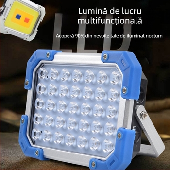 Lampa LED pentru camping, reîncărcabilă la 5V, 12W/18W, întrerupător cu apăsare