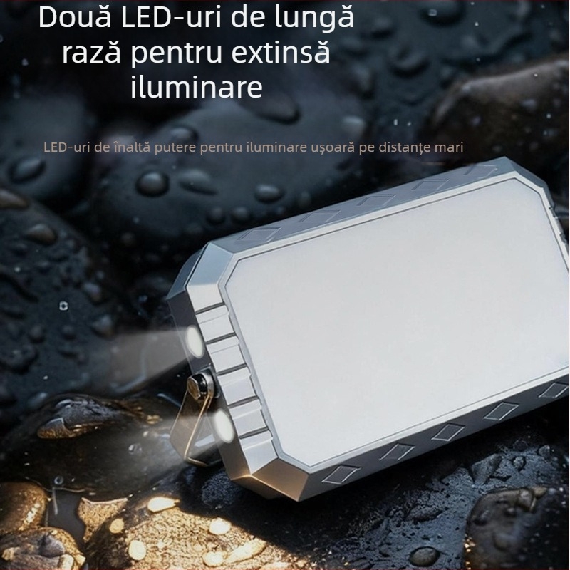 LED lampă de camping cu încărcare wireless, lampă magnetică portabilă, luminozitate înaltă, 5W, baterie 3.7V