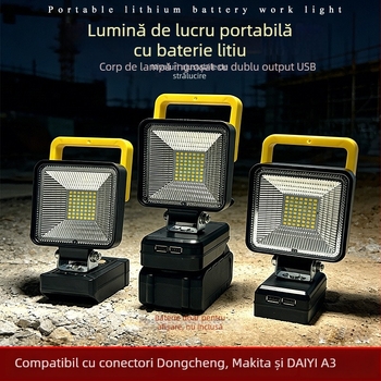 Lumină de lucru LED pentru unelte electrice - Modelul 613, 50W, 21V, 3000 lm, 50.000 h