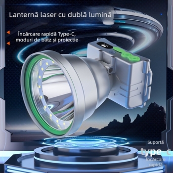 LED pentru exterior cu corp din aliaj de aluminiu, alimentare pe baterii, capacitate baterie 6000, putere 100, sursă LED, rază 200–500 m