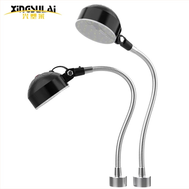 Lampă LED de lucru pentru utilaje, 10W, 220V/36V, bază magnetică puternică, braț lung, pentru strung CNC și mașină de frezat