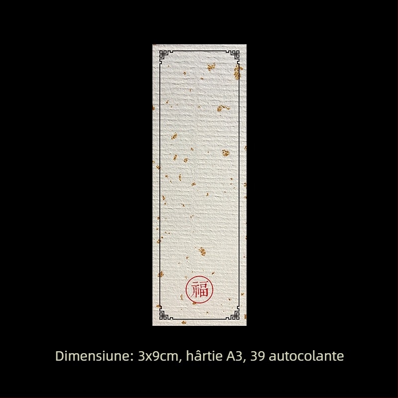 Set etichete albe pentru scriere de mână – hârtie acoperită, dimensiuni variate, autocolante, personalizabile