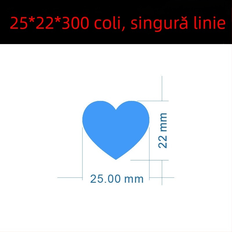 Etichetă colorată, cu inimă mare, scrisă de mână – etichetă autoadezivă cu desene, Wright Riley, material: hârtie acoperită cu adeziv, personalizabil, cadou potrivit