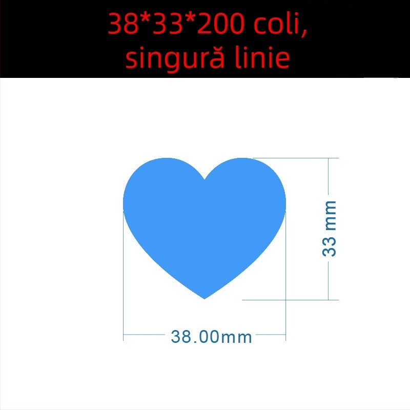 Etichetă colorată, cu inimă mare, scrisă de mână – etichetă autoadezivă cu desene, Wright Riley, material: hârtie acoperită cu adeziv, personalizabil, cadou potrivit