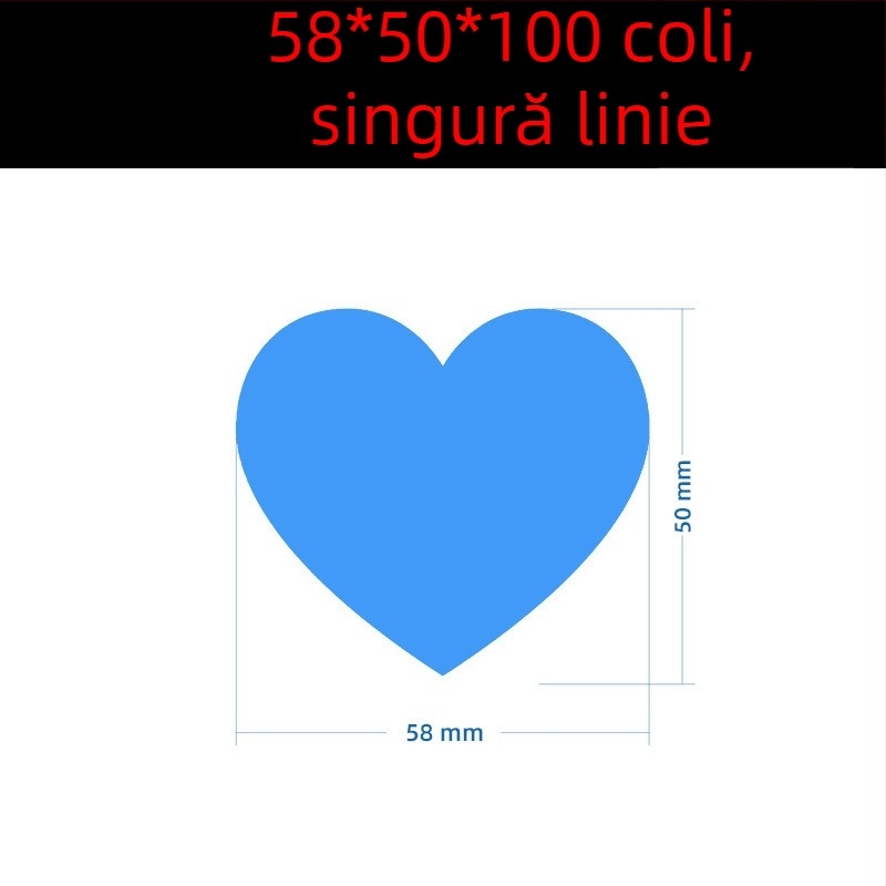 Etichetă colorată, cu inimă mare, scrisă de mână – etichetă autoadezivă cu desene, Wright Riley, material: hârtie acoperită cu adeziv, personalizabil, cadou potrivit