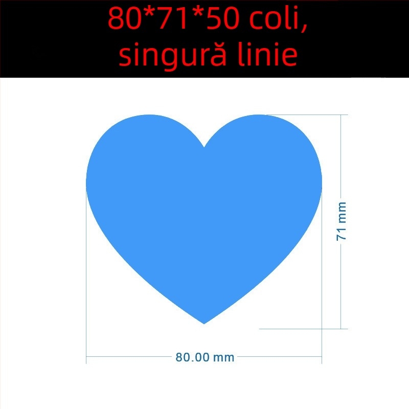 Etichetă colorată, cu inimă mare, scrisă de mână – etichetă autoadezivă cu desene, Wright Riley, material: hârtie acoperită cu adeziv, personalizabil, cadou potrivit