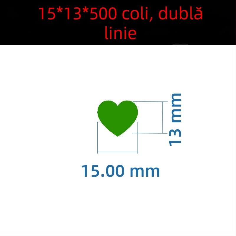Etichetă colorată, cu inimă mare, scrisă de mână – etichetă autoadezivă cu desene, Wright Riley, material: hârtie acoperită cu adeziv, personalizabil, cadou potrivit