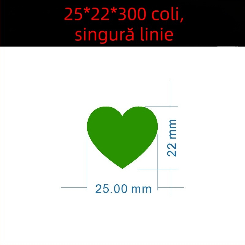 Etichetă colorată, cu inimă mare, scrisă de mână – etichetă autoadezivă cu desene, Wright Riley, material: hârtie acoperită cu adeziv, personalizabil, cadou potrivit
