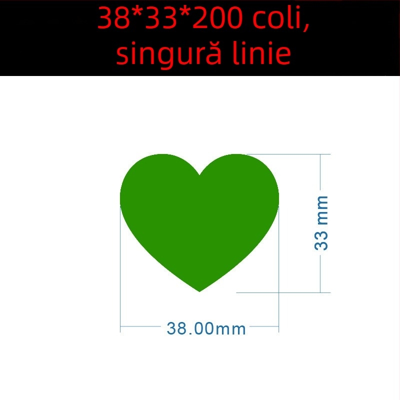 Etichetă colorată, cu inimă mare, scrisă de mână – etichetă autoadezivă cu desene, Wright Riley, material: hârtie acoperită cu adeziv, personalizabil, cadou potrivit