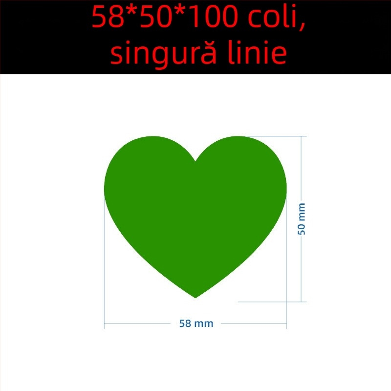 Etichetă colorată, cu inimă mare, scrisă de mână – etichetă autoadezivă cu desene, Wright Riley, material: hârtie acoperită cu adeziv, personalizabil, cadou potrivit