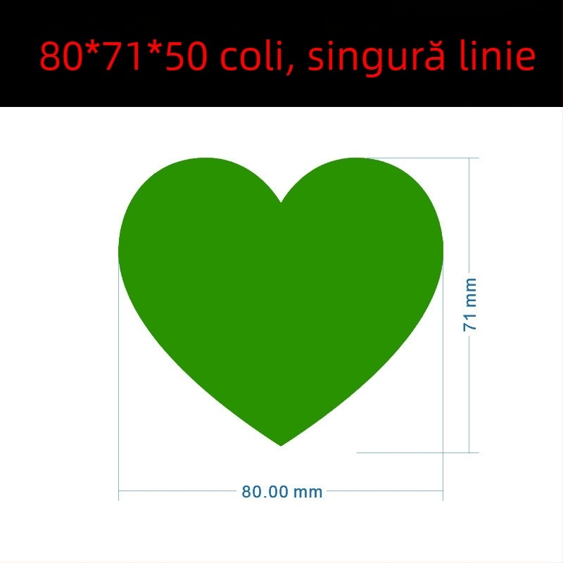 Etichetă colorată, cu inimă mare, scrisă de mână – etichetă autoadezivă cu desene, Wright Riley, material: hârtie acoperită cu adeziv, personalizabil, cadou potrivit