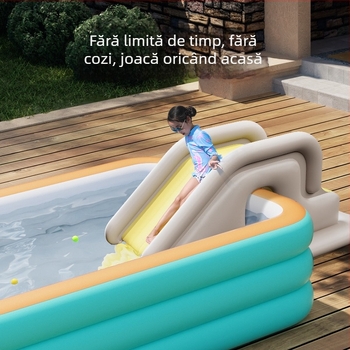 Slide gonflabil pentru piscină – anti-răsturnare, PVC, brand Mumu Fish, model Inflatable Slide, potrivit pentru divertisment la locație și sporturi de înot