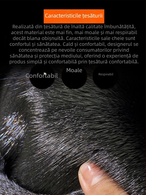 Palton din blană artificială de nurcă, cu glugă, pentru bărbați, iarnă, fermoar