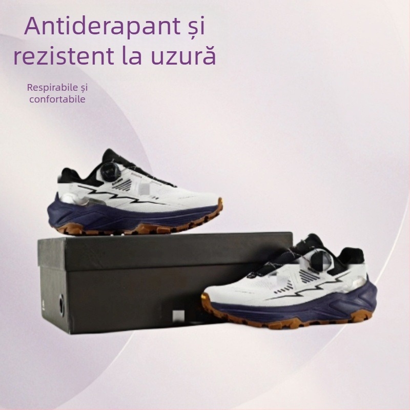 Pantofi de drumeție – (căptușiți cu plasă respirabilă, partea superioară EVA, talpă intermediară PU, talpă exterioară din cauciuc antiderapant, șireturi frontale)