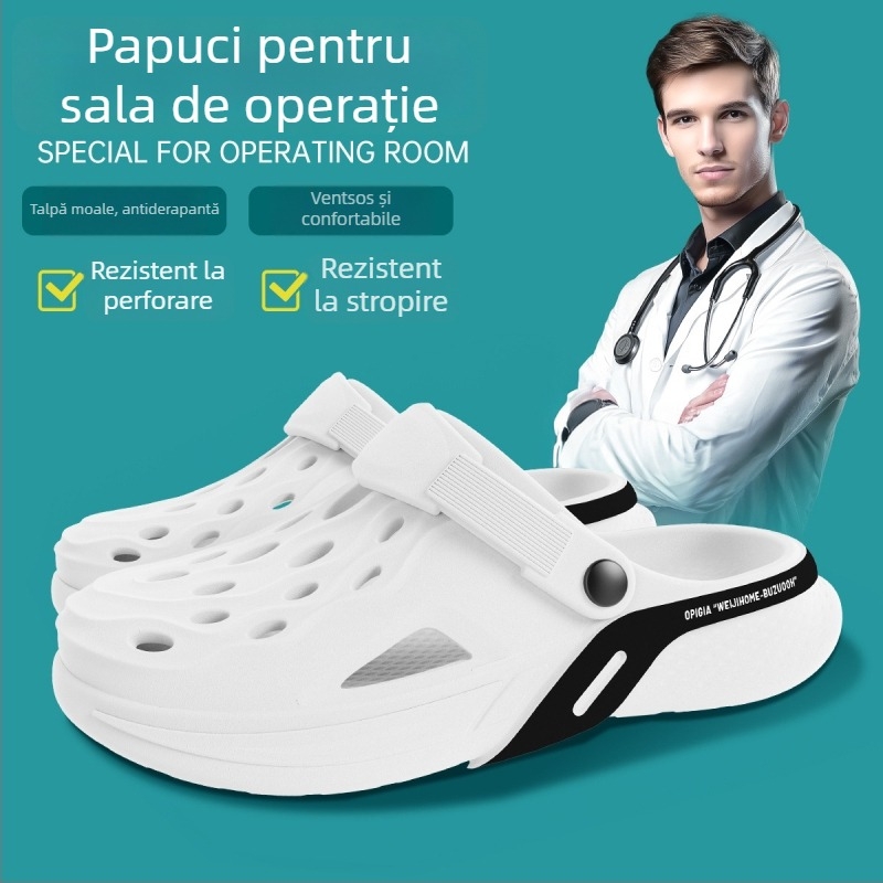 Sandale pentru bărbați din EVA, stil coreean, pentru exterior, partea superioară EVA, talpa EVA, călcâi plat