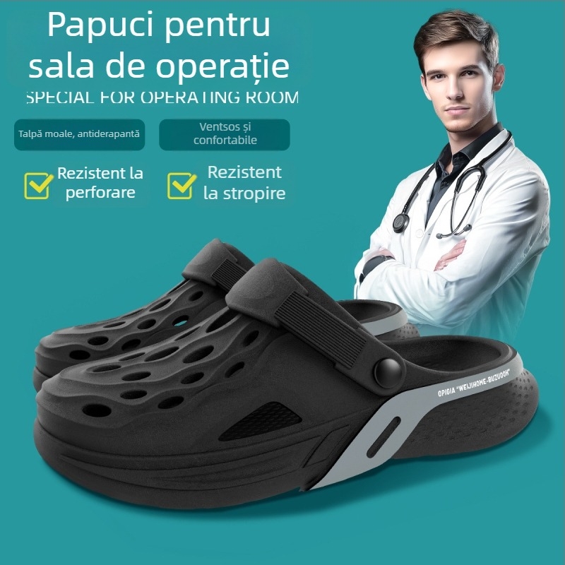 Sandale pentru bărbați din EVA, stil coreean, pentru exterior, partea superioară EVA, talpa EVA, călcâi plat