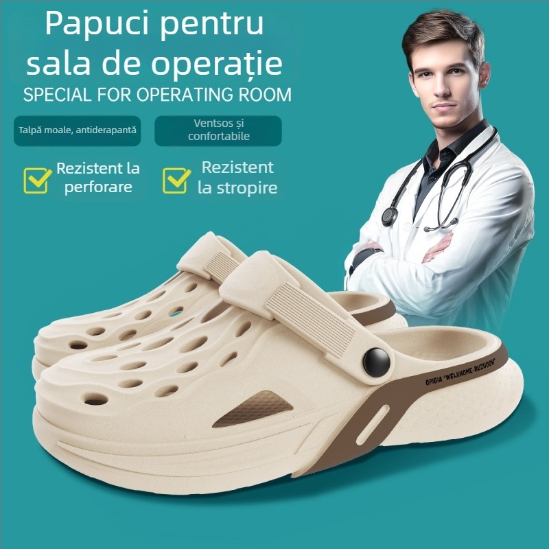 Sandale pentru bărbați din EVA, stil coreean, pentru exterior, partea superioară EVA, talpa EVA, călcâi plat