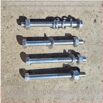 Accesorii montaj panou baschet: conexiune cu tijă șurub și tijă cablu reglabilă — 1 kg